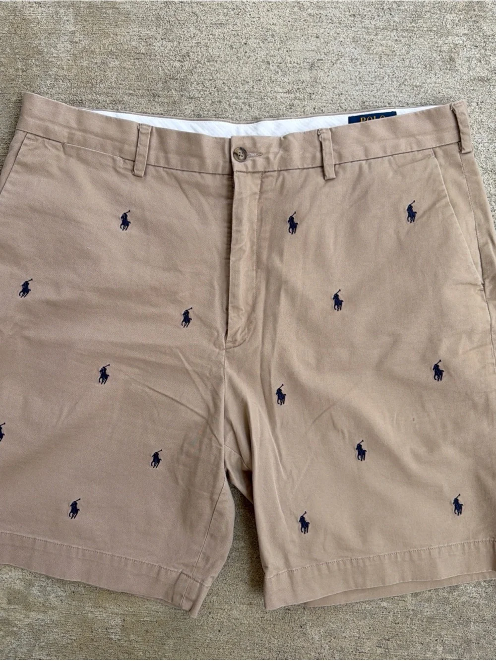 Polo by Ralph Lauren Embroidered Khaki Men’s Shorts